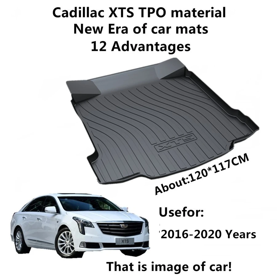 

YJ99 Custom Fit For Cadillac XTS 2016 2017 2018 2019 2020 TPO Car Cargo Rear Trunk Mat Boot Liner Tray All Weather Waterproof