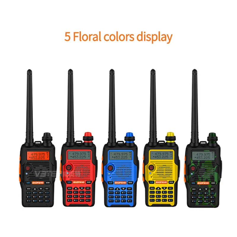 Baofeng walkie talkie UV-5R V желтый профессиональный fm-приемопередатчик с гарнитурой 136-174/400-520mHZ ham двухстороннее радио