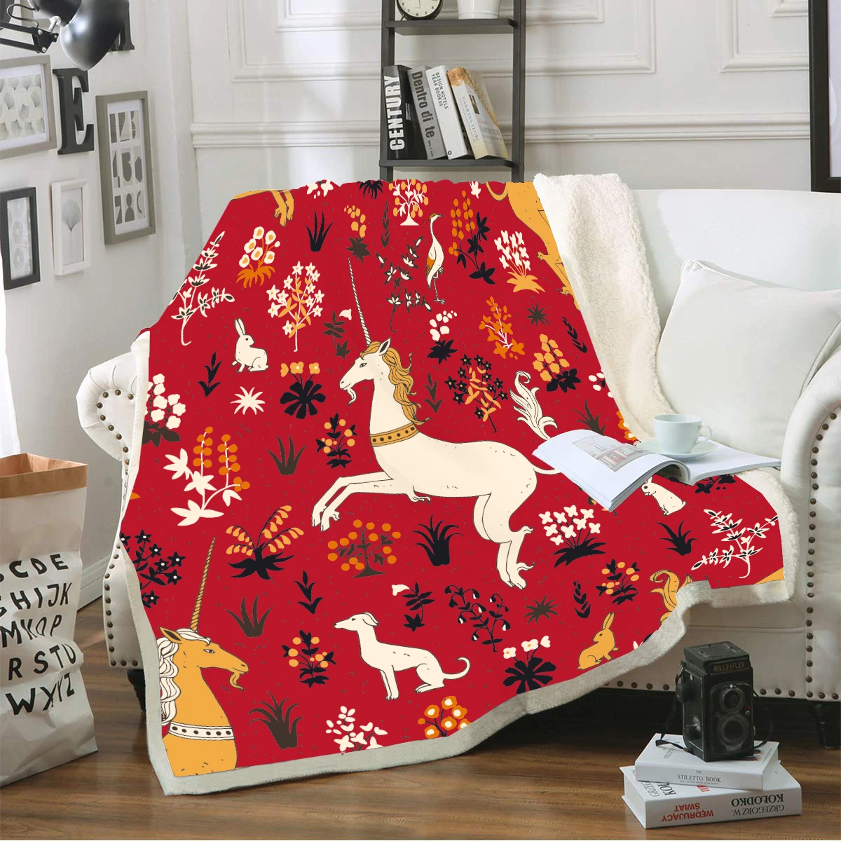 Одеяло Good Dream Throw с 3D принтом единорога, мягкое одеяло из кораллового флиса для подростков, Детское покрывало для сна, постельное белье, подарки для декора дивана