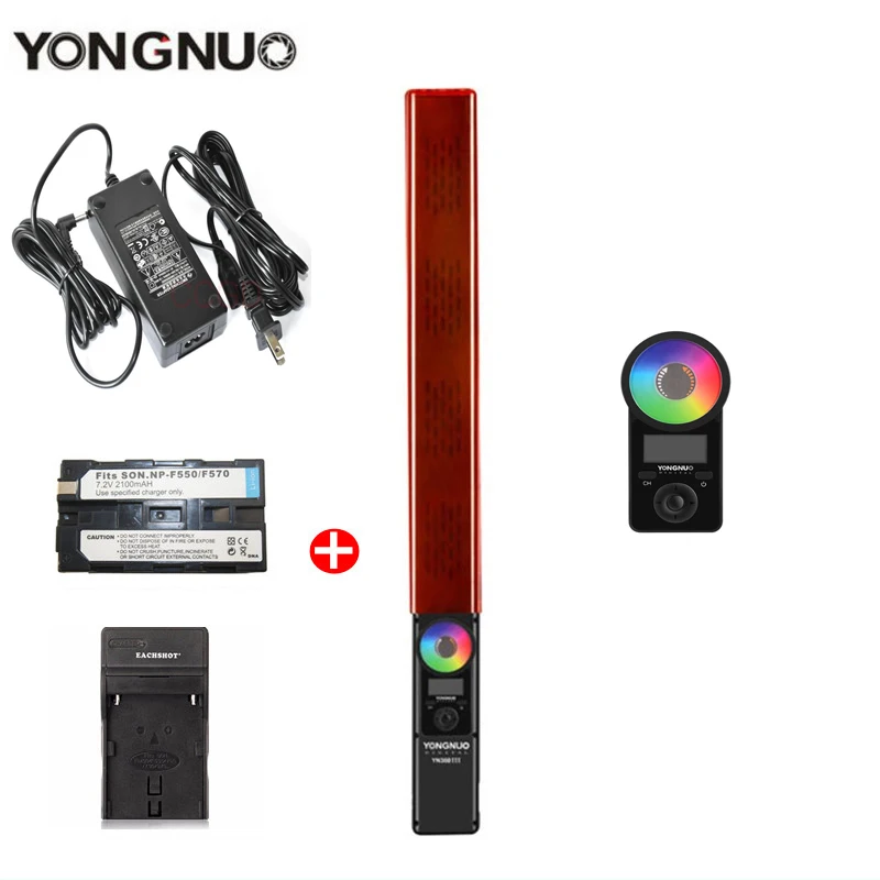  YONGNUO YN360 III YN360III Handheld Stick LED Video Light Touch Adjusting Bi-colo 3200k to 5500k RG - 33049560845