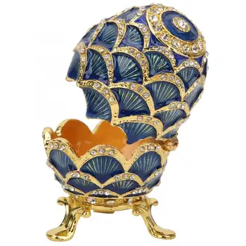 

Easter Egg Trinket Box Enameled Easter Egg Jewelry Box Organizer Home Decoration Easter Egg Jewelry Box Easter Egg Trinket Box