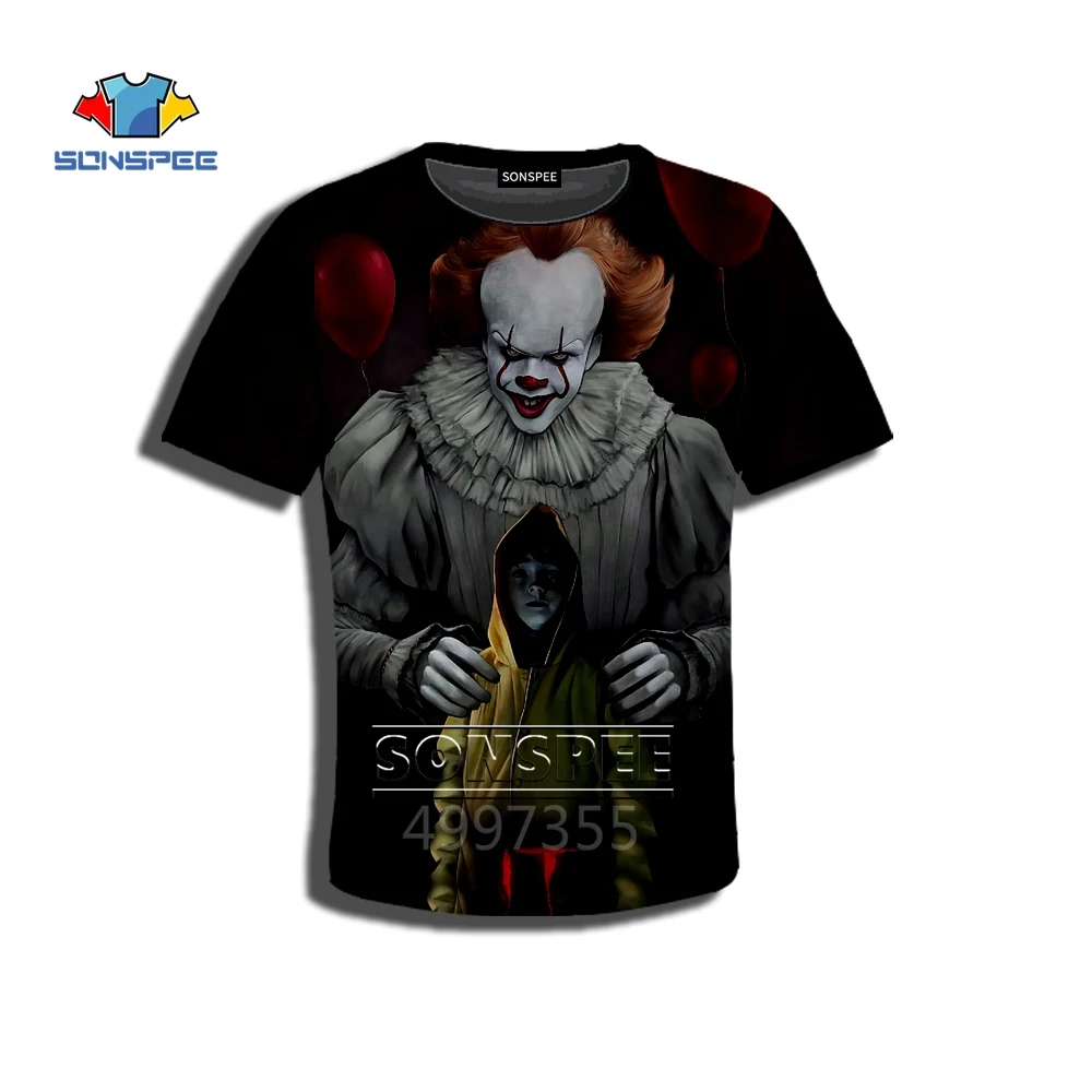 SONSPEE nightster Stephen King's It clown movie Harajuku/футболка с 3D принтом для мальчиков и девочек-подростков/толстовка/толстовки/шорты Детская одежда детский пуловер X206 - Цвет: 1