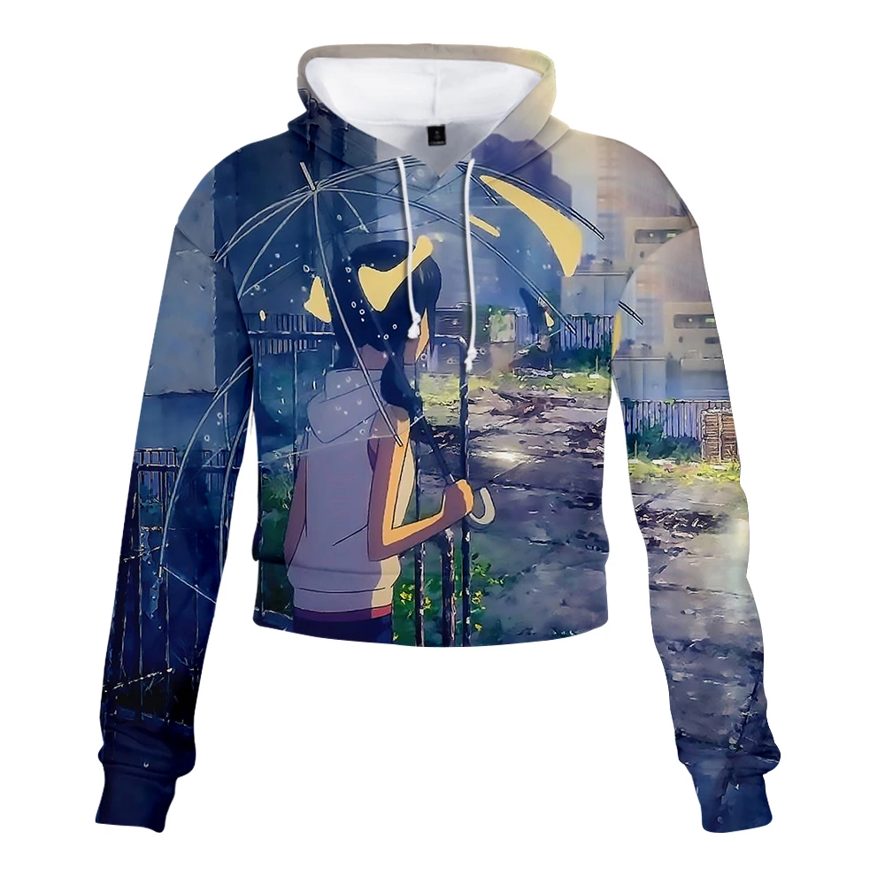 Hot Short Sexy Cropped Hooded Sweatshirt Women Long-sleeved  Raper girl face 3D Printed Hoodies Women