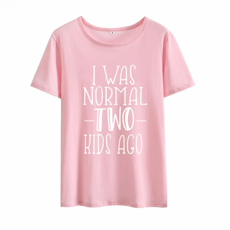 Детская футболка с надписью «I Was Normal 2» женская хлопковая забавная футболка с короткими рукавами женские свободные футболки, женские топы ко дню благодарения, Camiseta Mujer