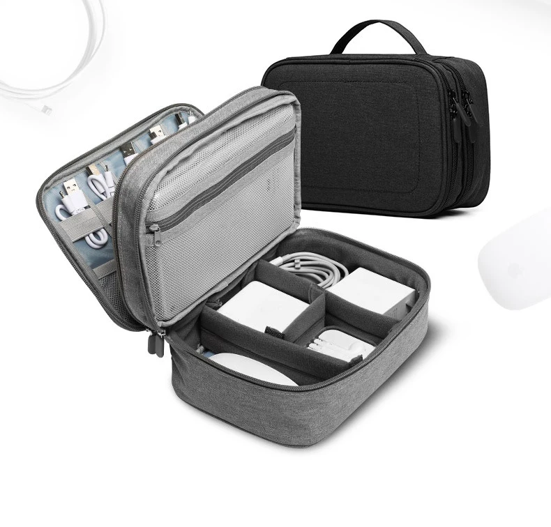 Portable Travel Cable Bag Wires Charger Electronic Accessories Digital Gadget Devices Divider Organizer Case Cosmetic Kit Pouch