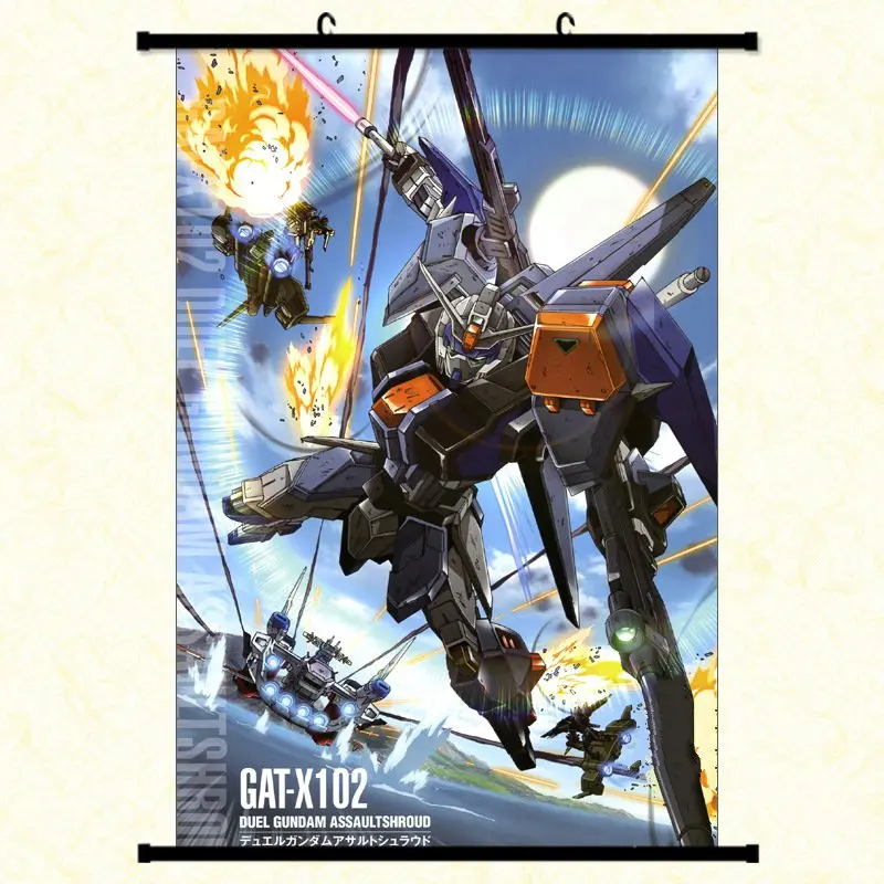 Японский аниме мобильный костюм Gundam настенный свиток плакат висячий домашний