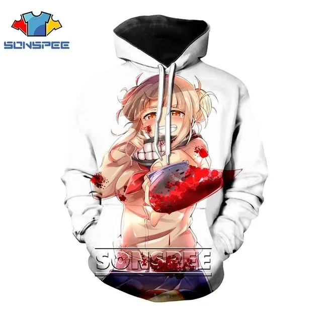 SONSPEE/толстовки с капюшоном; толстовки в стиле аниме; Harajuku; забавная куртка с 3D принтом для мальчиков и девочек-подростков; уличная одежда; My hero Academy Boku no hero; SW176