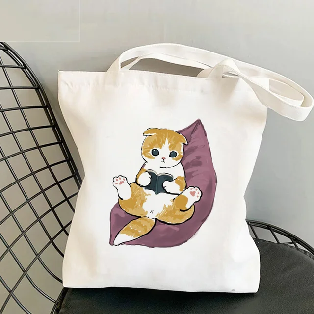 Cat Shark Shopping Bag Bolsa Compra Plegable Jute Bag Bolsa Shopper Bolso Shopping Handbag Bag Tote Reusable Net Ecobag Cabas 29577