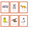 123Pcs/set Children Baby Animals Japanese Learning Word Card Pocket Flash Learning Educational Toys Word Table Game Card for Kid 5