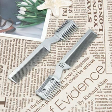 1 pc escova de cabelo profissional pente navalha de corte de barbear desbaste pente trimmer pente com lâmina pentes ferramenta estilo do cabelo