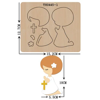 

Wooden Cutting Dies 2020 new Praying Girl Knife Mold For Scrapbook clipboard Making Decor Supplies Dies Mould Template