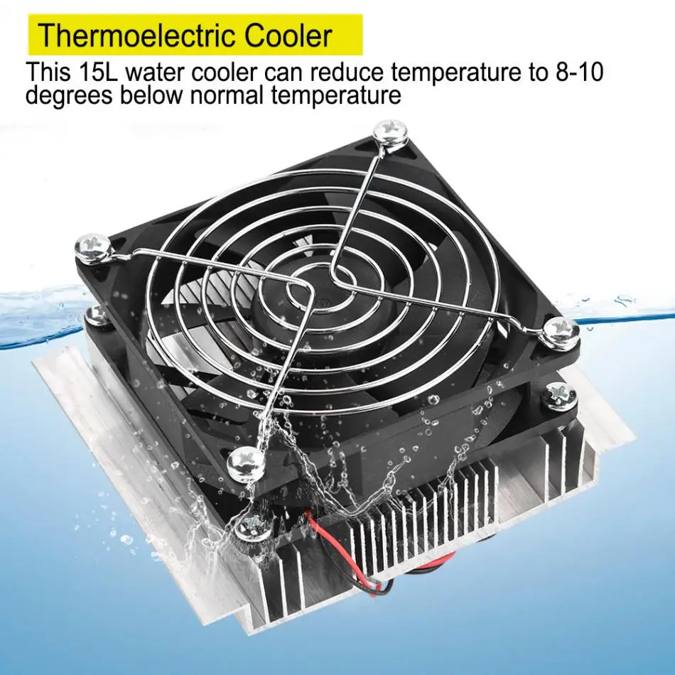 50W DIY Thermoelectric Cooler Cooling System Semiconductor Refrigeration System Kit Heatsink Peltier Cooler for 15L Water