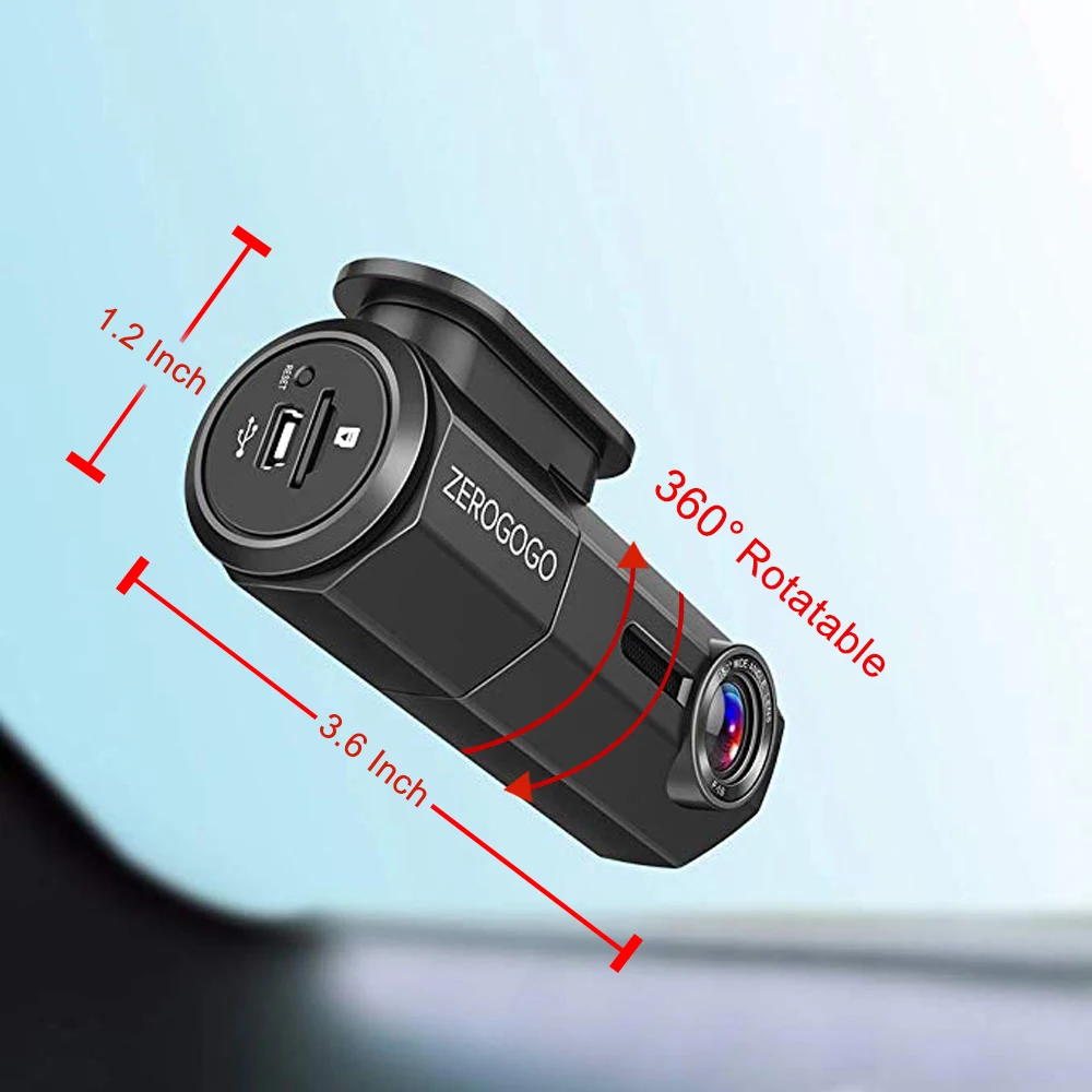 ZEROGOGO DVR мини видеорегистратор Wifi Автомобильный Full HD 1080P камера регистратор для