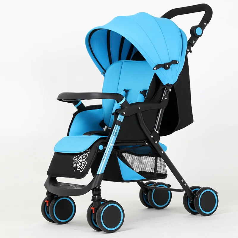 sky blue 2 Светильник портативный складной четырехколесное светодиодное светильник вес Yoya коляска( в большинство стран - Цвет: sky blue 2