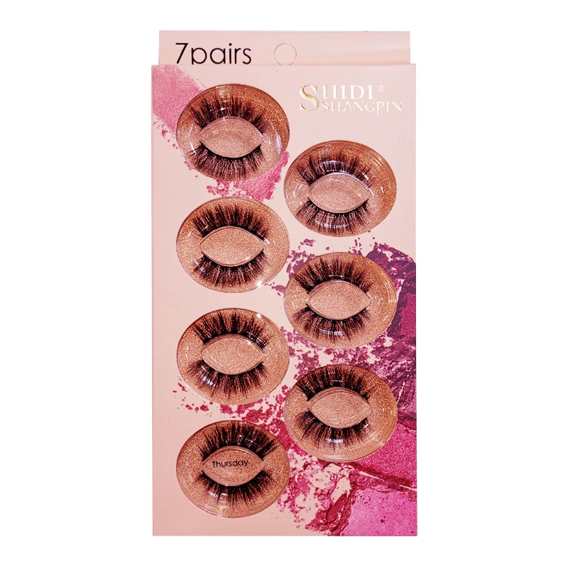 YSDO 7 пар 3D норковые ресницы драматические MakeupLashes пушистые норковые накладные ресницы wispy Box упаковка Поддельные ресницы