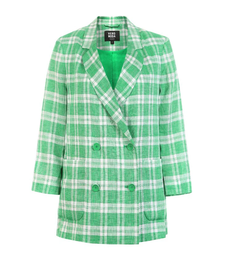 Vero Moda женский льняной клетчатый Тонкий Блейзер | 319208534