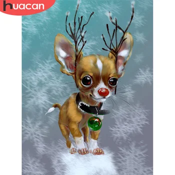 

HUACAN 5D DIY Diamond Painting New Winter Diamond Embroidery Sale Deer Mosaic Animal Decorations For Room