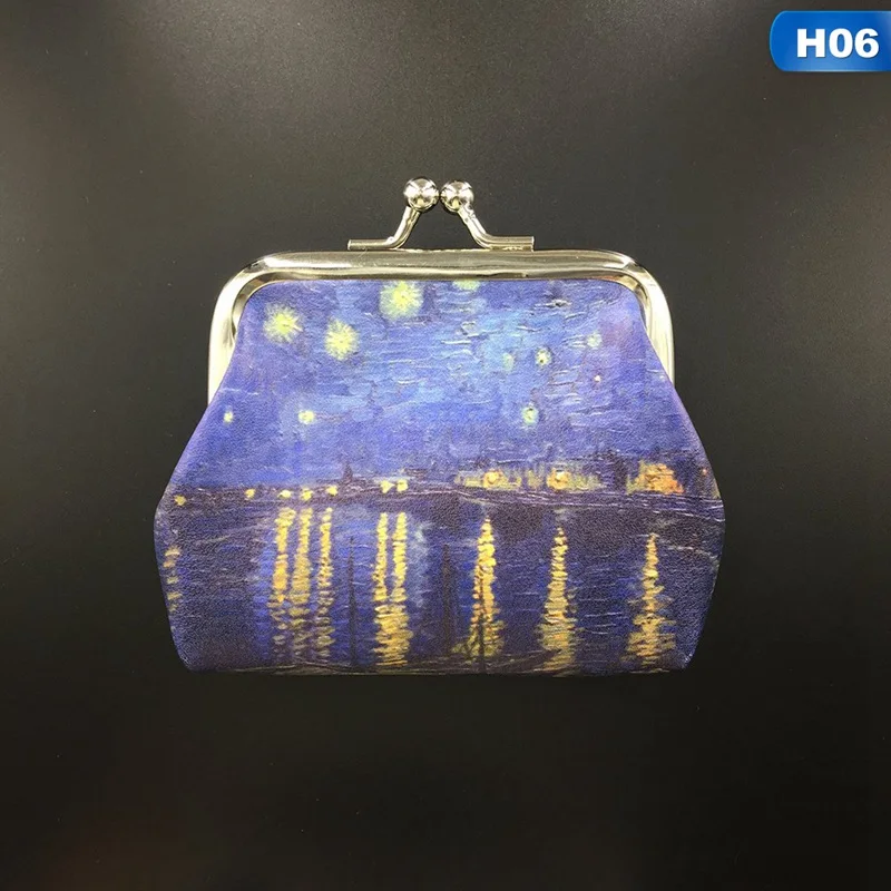 CB0979H06 Винтажные Кошельки для монет, маленький мини-кошелек, с принтом, на застежке, кошелек для наличных карт, модный клатч, мини-сумки - Цвет: CB0979H06