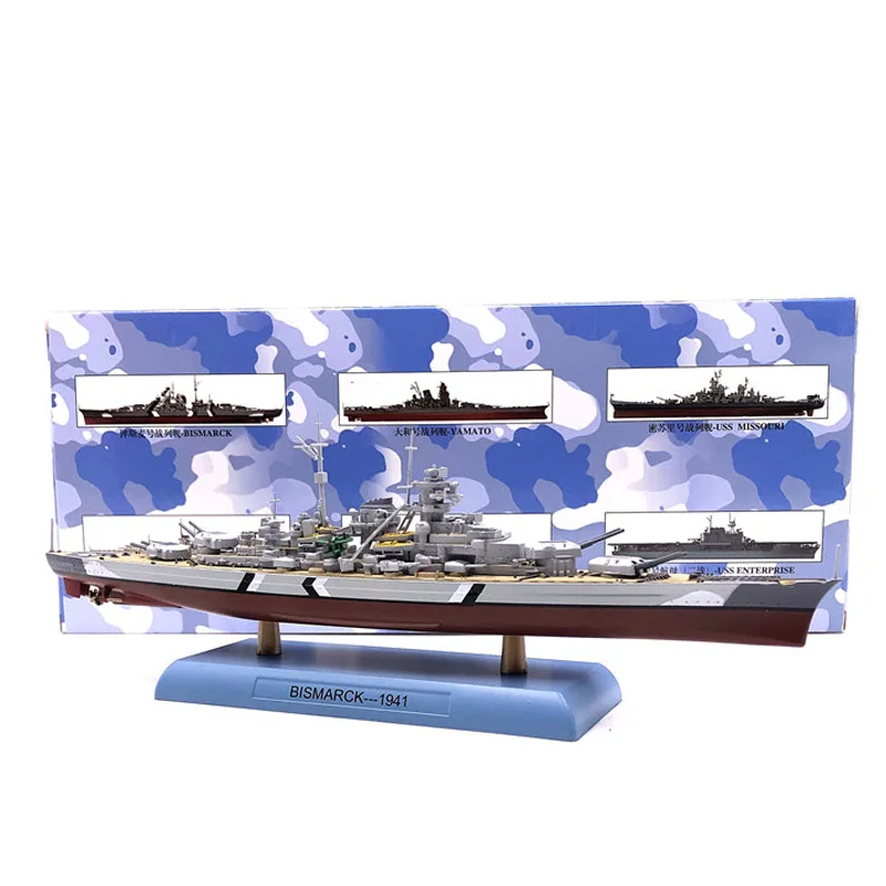25CM Boutique Series 1/1000 WWII Germany Bismarck Battleship Model Warship Aircraft Plan Carrier Adult Collection Souvenir Gifts |