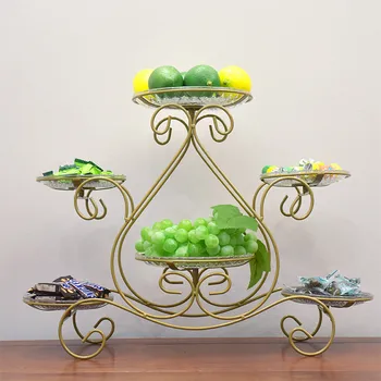 

Metal Stand Three-layer Fruit Plate Cake Stand Dessert Vegetable Family Fruit Stand Buffet Cake Display Stand Wedding Hotel Det