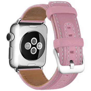 

Italian Genuine Leather Watchband for iWatch Apple Watch Series 4 3 2 1 38mm 40mm 42mm 44mm Replacement belt Band Wrist Strap