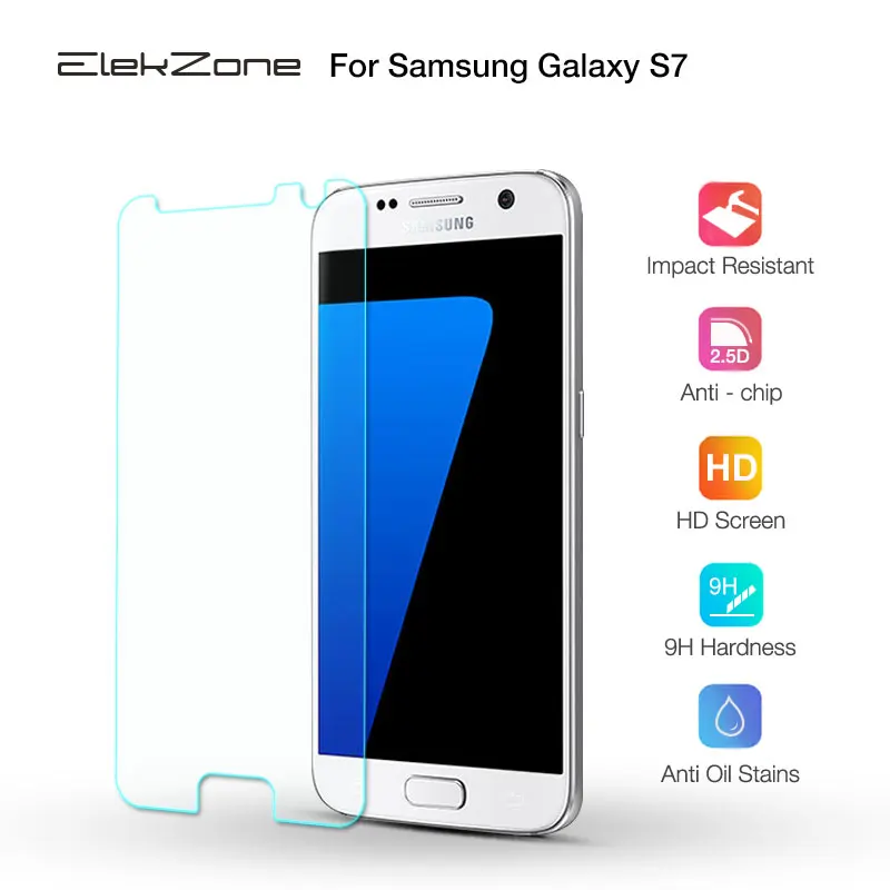 Защитное стекло закаленное премиум-класса для Samsung S7 HD | Мобильные телефоны и