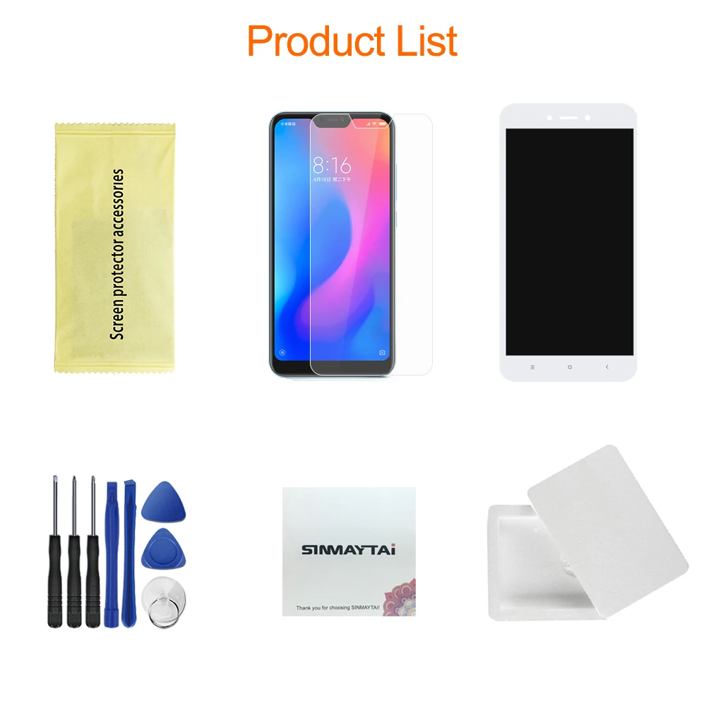 Для 5," Xiaomi Redmi 5A, ЖК-дисплей, рамка+ сенсорный экран, панель дигитайзера в сборе, замена для MCG3B MCI3B lcd