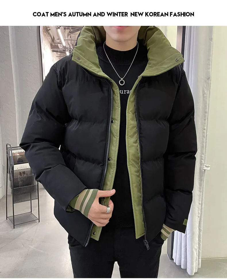 2021 New Winter Men's Fashion Parkas Male Overcoat Windbreaker Casual Jacket Thick Classic Windproof Long Sleeve Business Hombre hooded parka