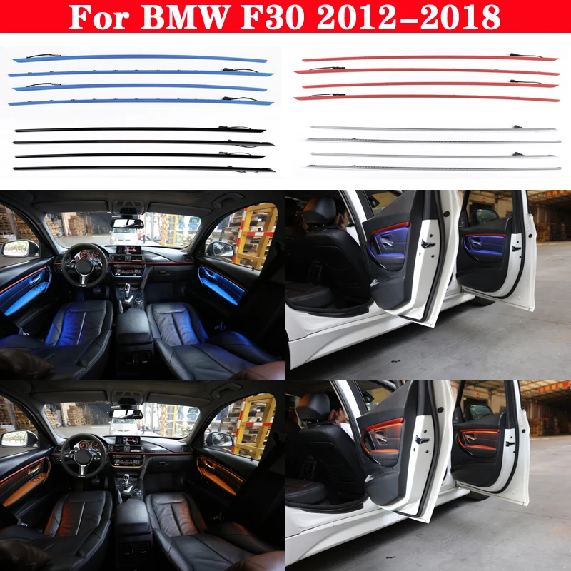Универсальное неоновое освещение для салона автомобиля 2 цвета BMW F30 2012-2018 синее