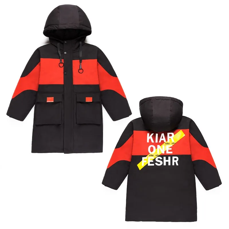 new children clothing boy clothes warm winter down cotton jacket Hooded coat windproof thicken outerwear kids parka 5-16Y