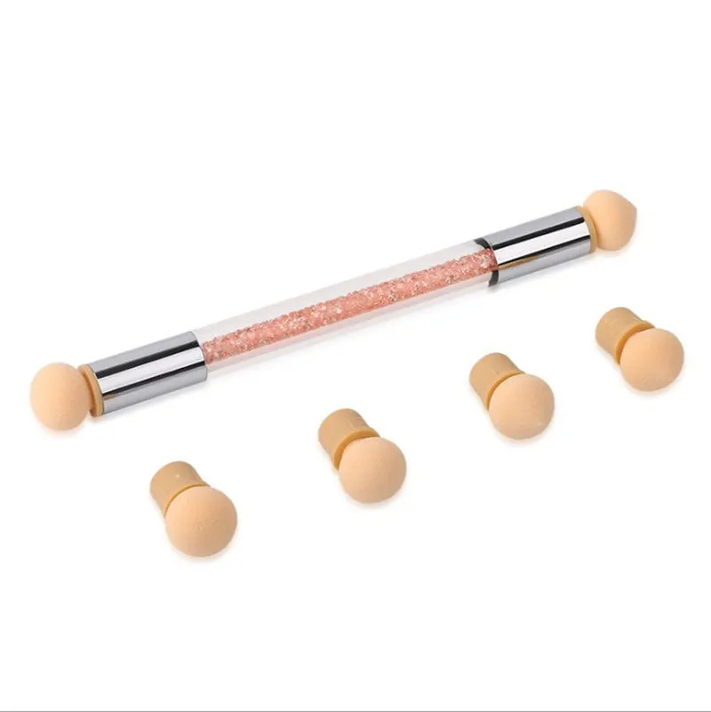 Manicure Smudge Gradient Pen Hot Selling Nail Polish Glue Double Headed Sponge Point Crayon Poke Pen Nail Beauty Tool Set