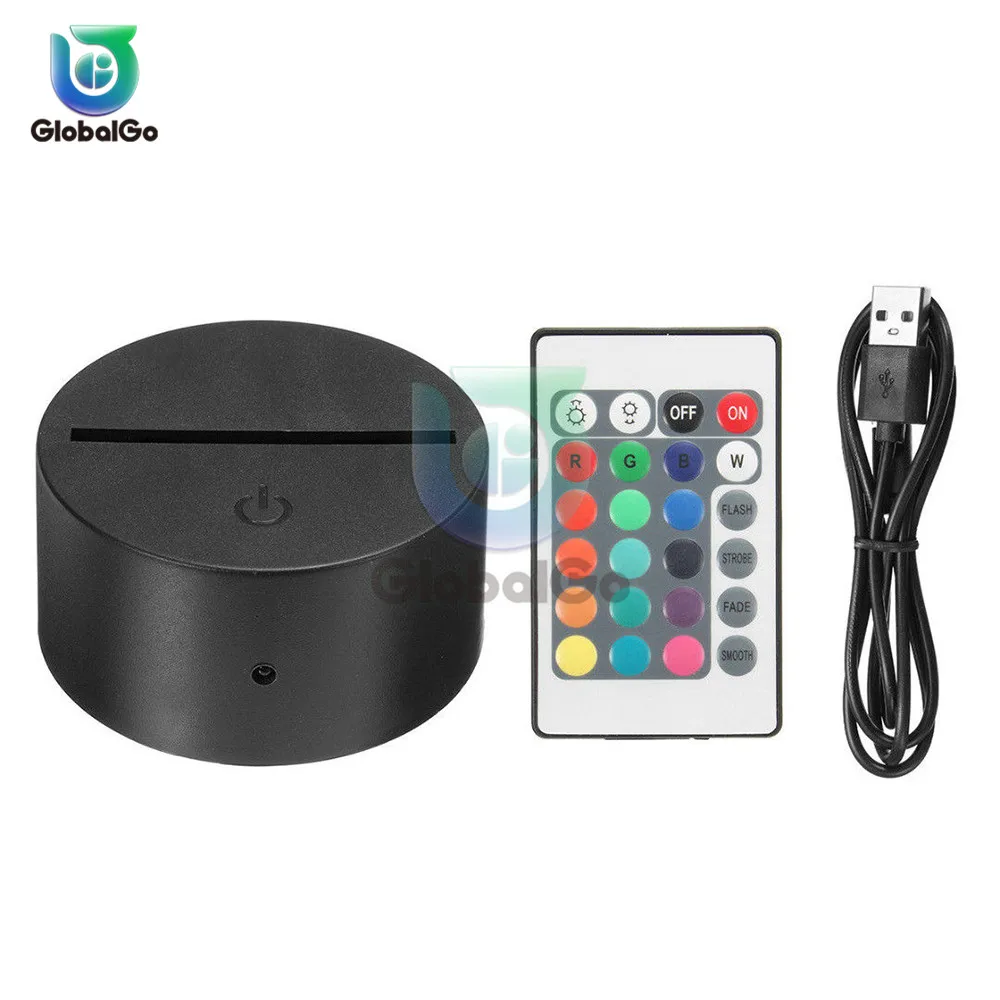 

USB LED Night Light Remote Control 15 Colors Changeable Lamp AA Battery Powered Backlight for Child Room Hallway Pathway