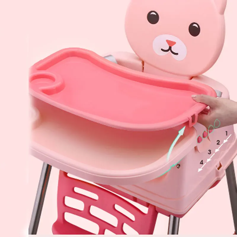 Детский обеденный стул многофункциональный складной портативный съемный коврик для ног От 0 до 6 лет детский стульчик для кормления
