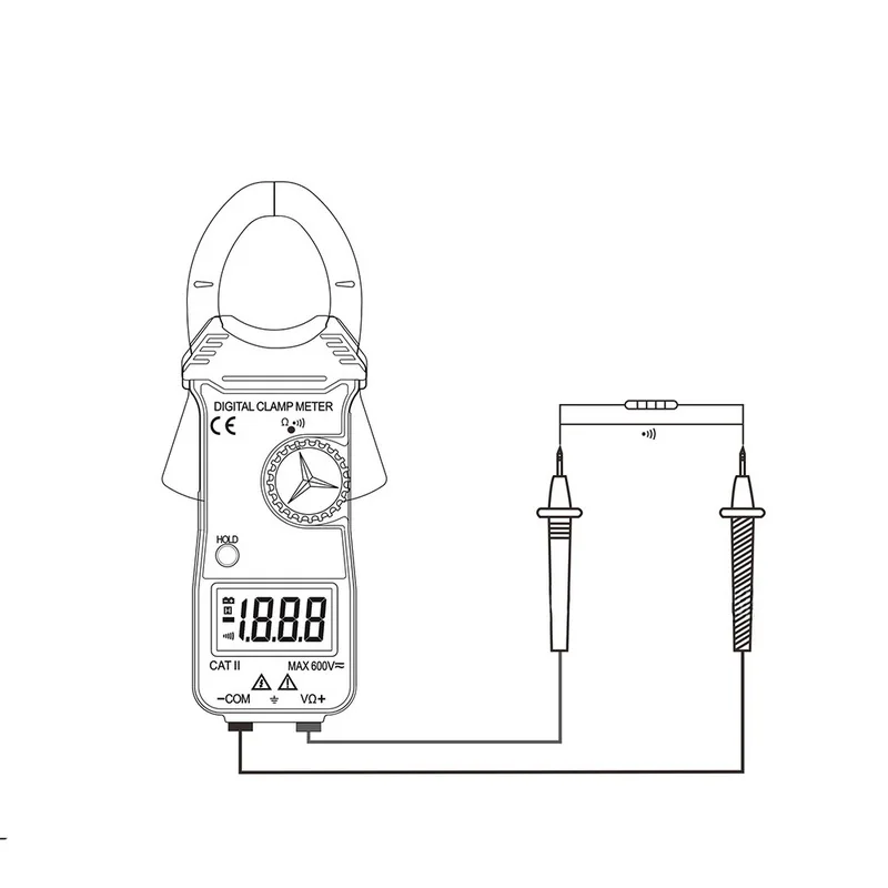 Urijk ЖК цифровой клещи DT3288 авто-Диапазонный мультиметр AC/DC напряжение тока Ом Сопротивление электронный измеритель