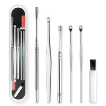 Remover Earpick-Set Spiral-Ear-Spoon Ear-Curette Ear-Wax Ear-Cleaning-Tools Portable