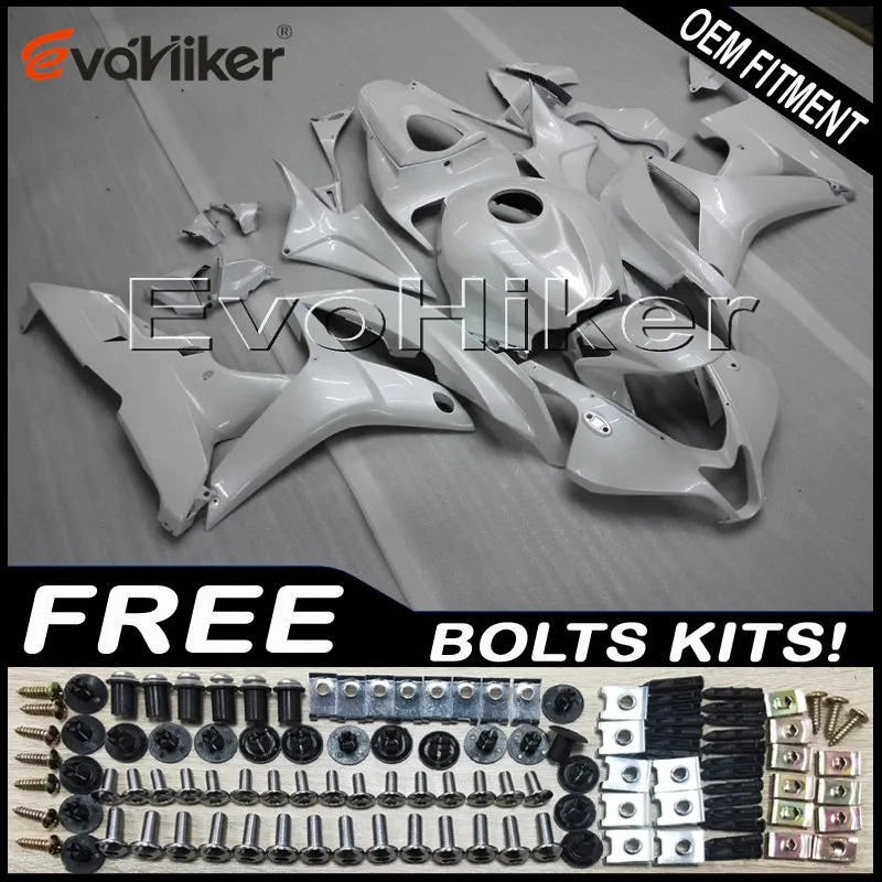 Заказной обтекатель мотоцикл кузов комплект для CBR600RR 2007-2008 F5 07 08 ABS мотоциклетные панели литьевая форма белый+ подарки