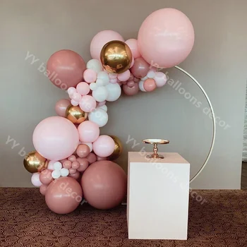 

Global 1 Garand Kit 91pcs DIY White Retro Pink Helium Latex s Happy Birthday Baby Shower Party Supplies