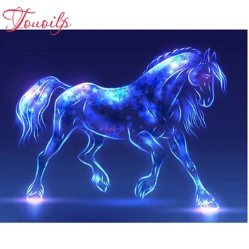

5D DIY Diamond Painting "Fluorescent horse" Embroidery Full Square&round Diamond Cross Stitch Rhinestone Mosaic Painting wedding