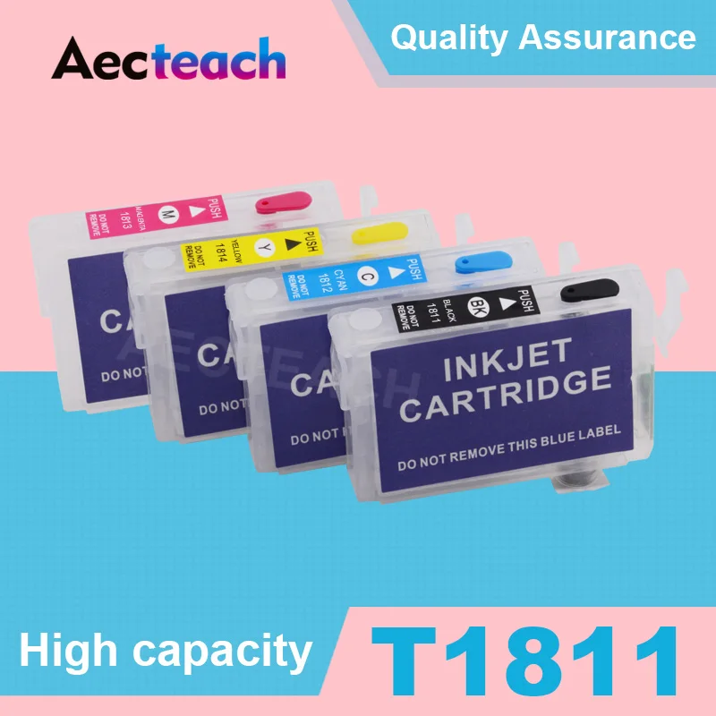 Заправляемый картридж aeclearn T1811 для принтера Epson Expression Home XP-30 102 202 205 302 305 402 |
