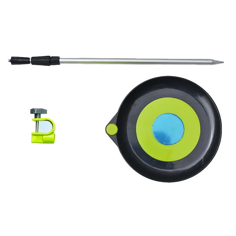 

Green Strong Magnetic Bait Pulling Disc with Floor Outlet Buckle Center Magnetic Double Layer Fishing Box Fishing Chair Bait Pla