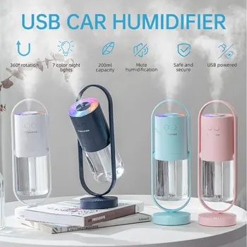 

Portable Led Night Light 360C° 200ML Electric Air Diffuser Usb Mute Essential Oil Hydrate Home Lantern Projection Air Diffuser