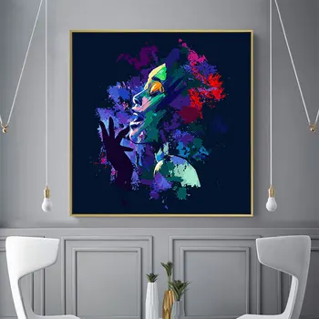 

Abatract Sexy Woman Painting on Canvas Black Women Paintings Wall Art Portrait Posters and Prints for Living Room Home Decor