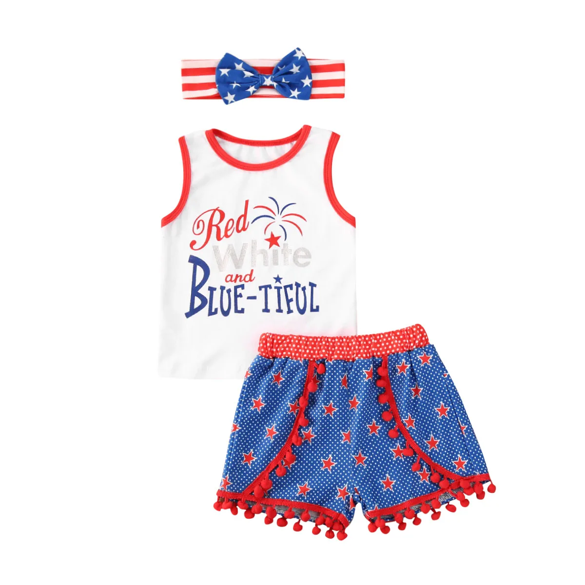 2020 Independence Day Baby Clothing 4th Of July Summer Kids Baby Girl ...