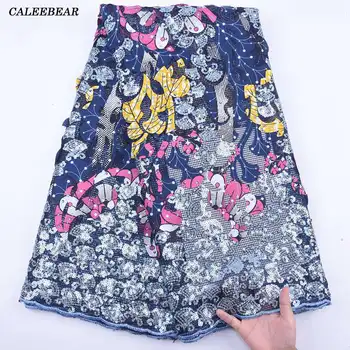 

Latest 2020 High Quality African Wax Mesh Lace Fabric With Sequins French Lace Fabric For Nigerian Wedding Party Material S1984