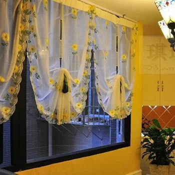 

New window curtain blinds embroidered voile sheer decorative Curtains for kitchen living room the bedroom window Screening
