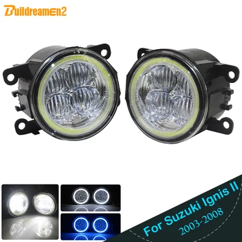 

Buildreamen2 Car 4000LM LED Fog Light Angel Eye DRL For Suzuki Ignis II Closed Off-Road Vehicle 2003 2004 2005 2006 2007 2008