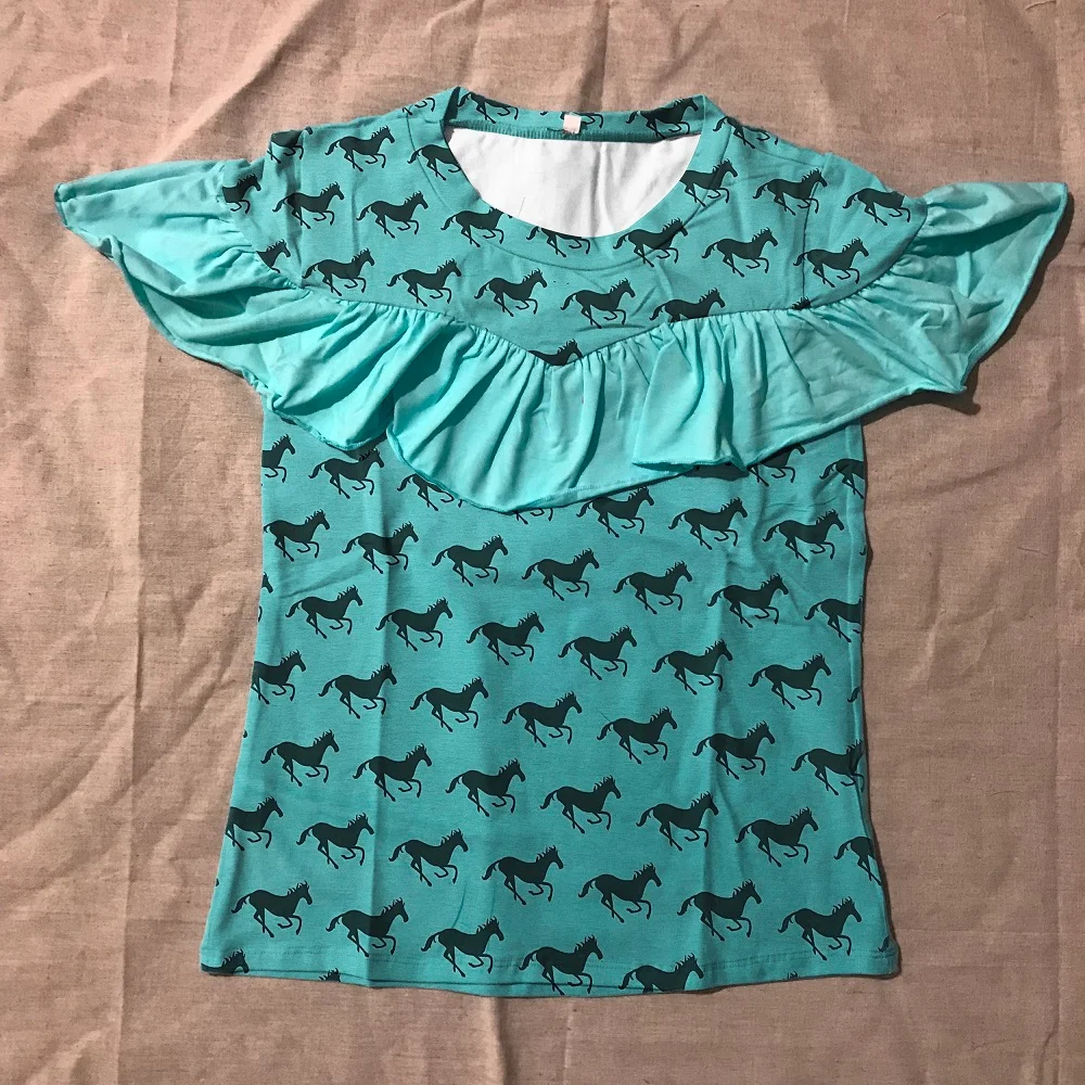 Новое поступление, летняя одежда для маленьких девочек Яркий хлопковый топ с воздушными шариками, рубашки регланы, эксклюзивная футболка с оборкой, детская одежда