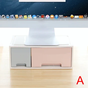 

LCD Monitor Stand Holder Bracket with Office Drawer Storage Box Organizer for Desktop New Arrival