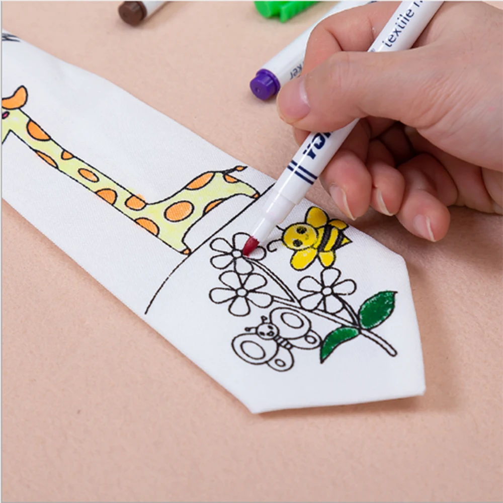 Educational Toys DIY Creative Hand Painted Graffiti Blank Canvas Tie Father's Day Gift To Dad | Игрушки и хобби
