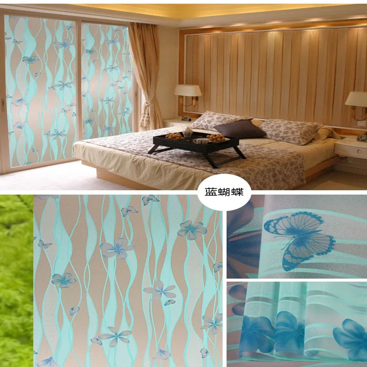 New Style PVC Self-Adhesive Waterproof Glass Film Window Sun-resistant Window Stickers Bathroom Glass Stickers Wholesale